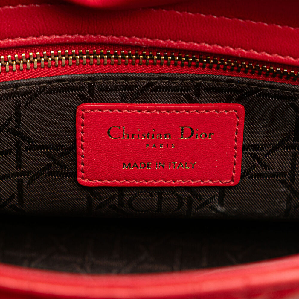 Auth Dior Small Lambskin Cannage Lucky #132042D29B - Picture 6 of 10